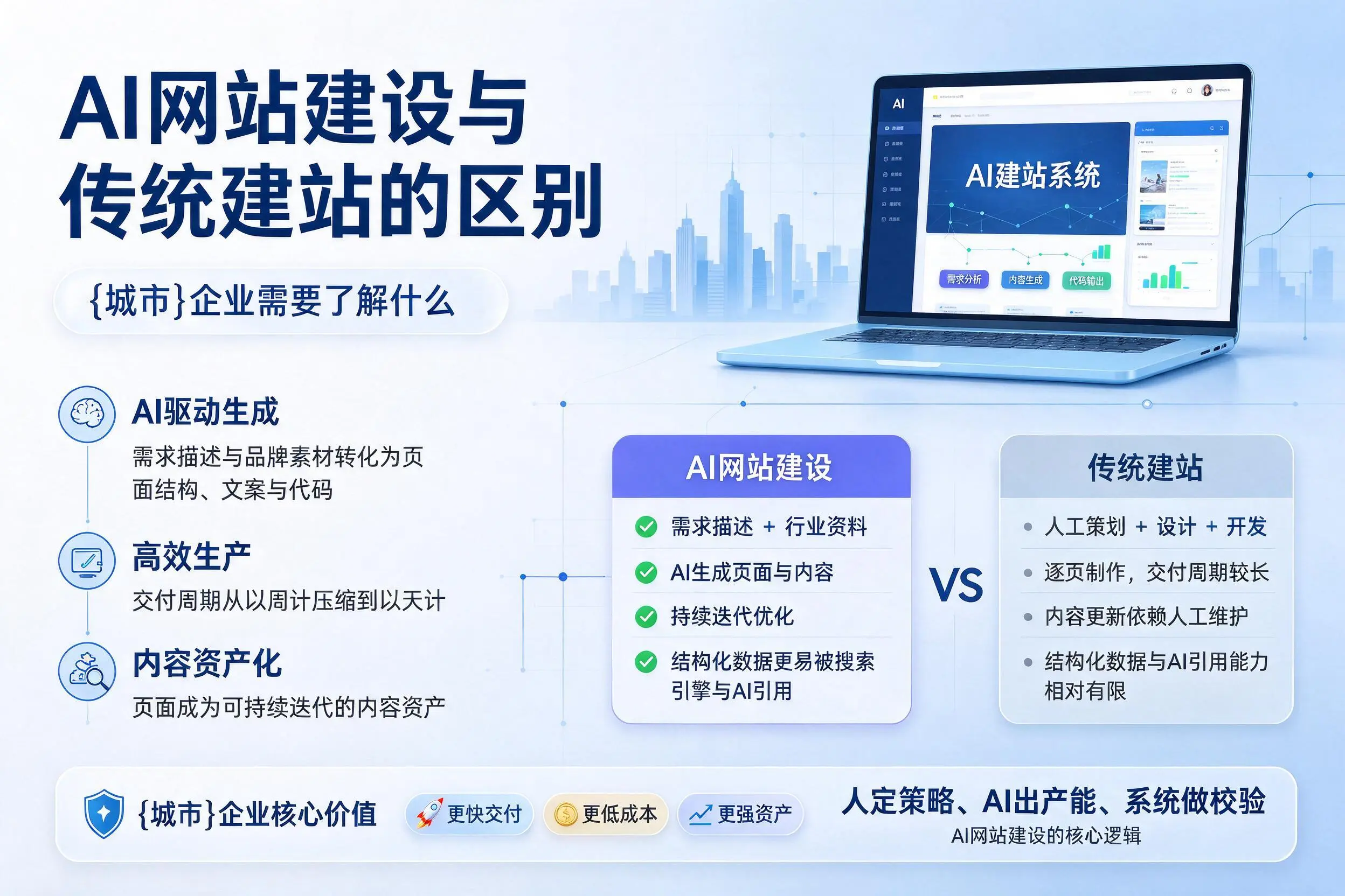 AI网站建设与传统建站的区别，北京企业需要了解什么