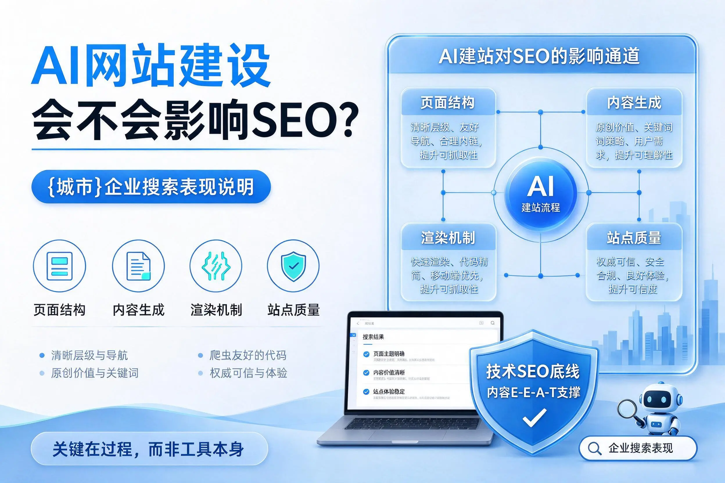 AI网站建设会不会影响SEO？北京企业搜索表现说明