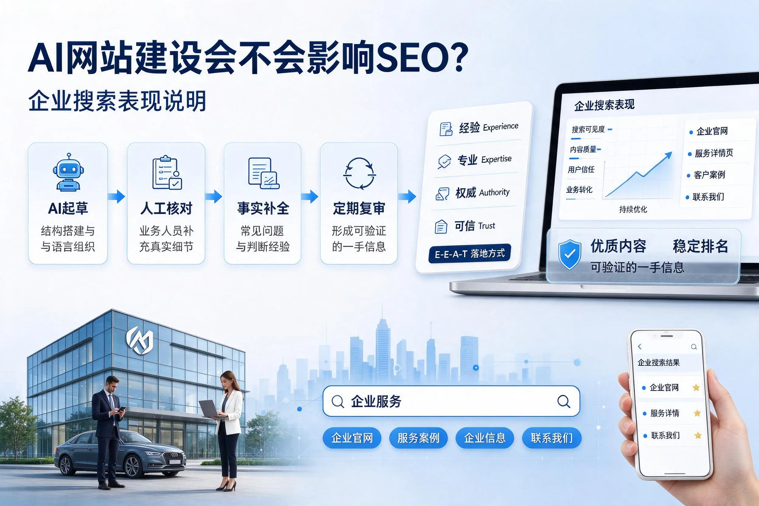 AI网站建设会不会影响SEO？北京企业搜索表现说明