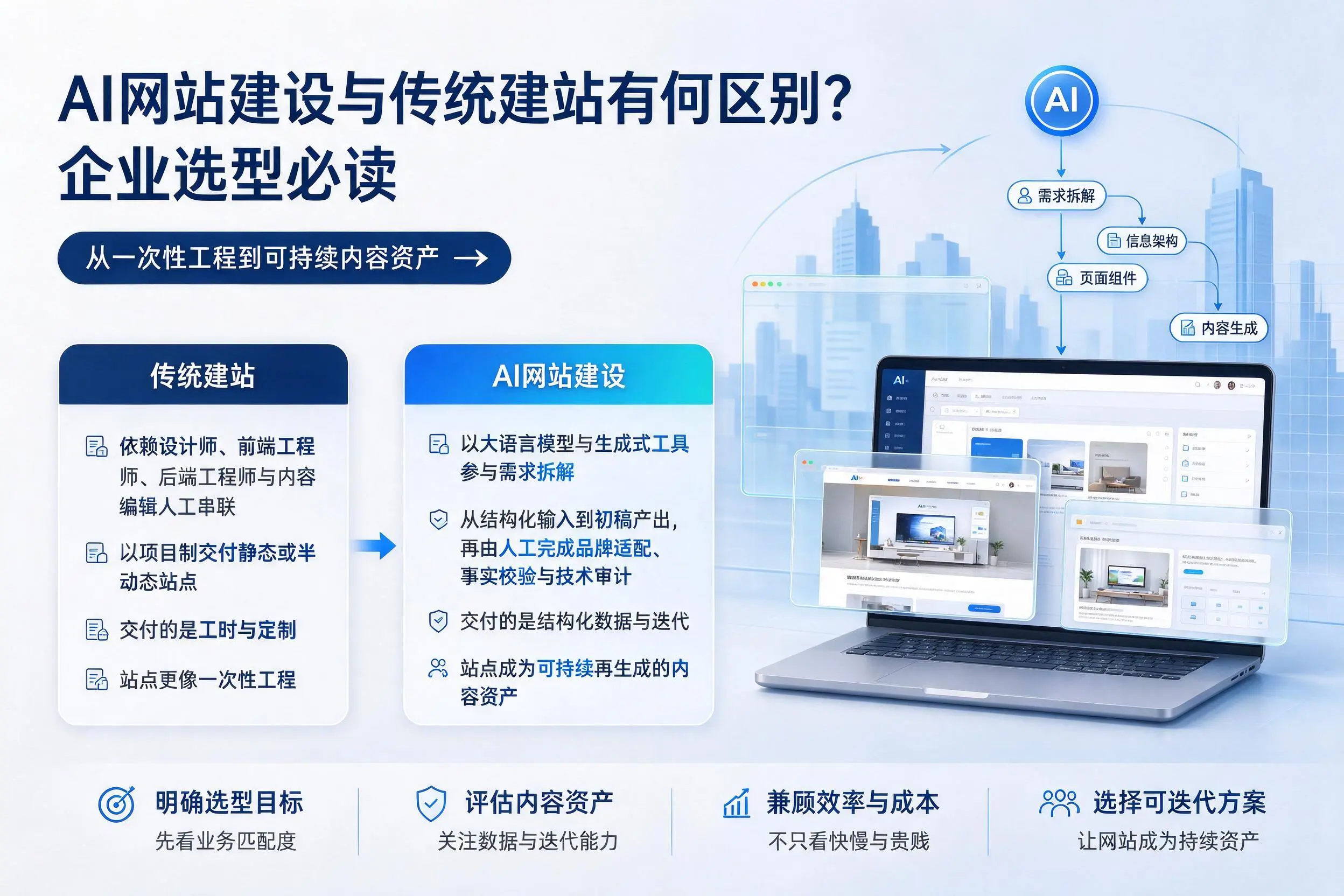 AI网站建设与传统建站有何区别？北京企业选型必读