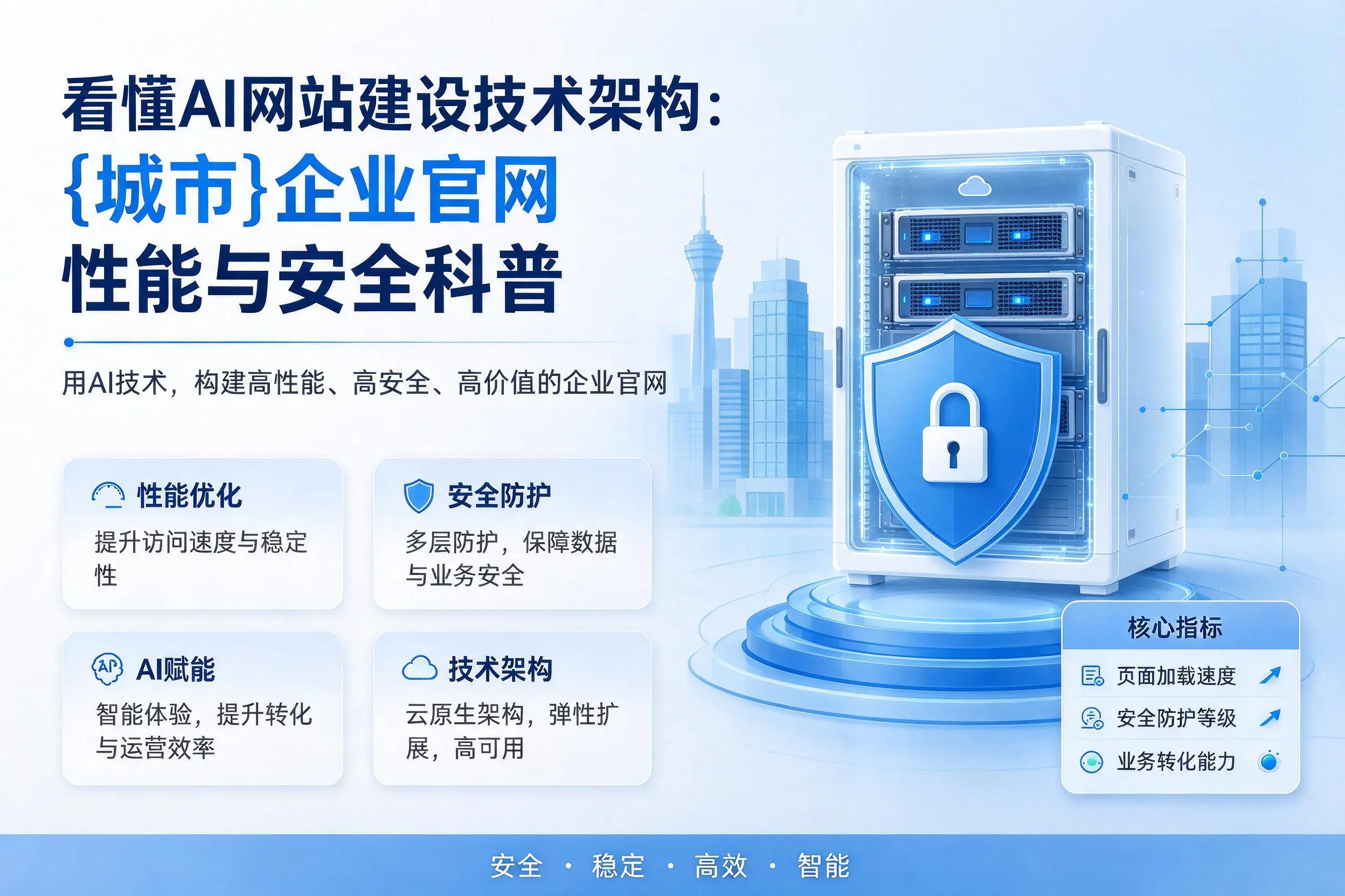 看懂AI网站建设技术架构：北京企业官网性能与安全科普