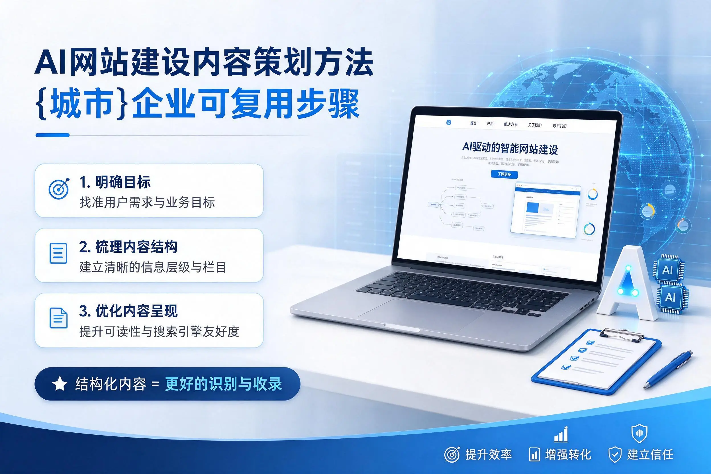 AI网站建设内容策划方法,北京企业可复用步骤