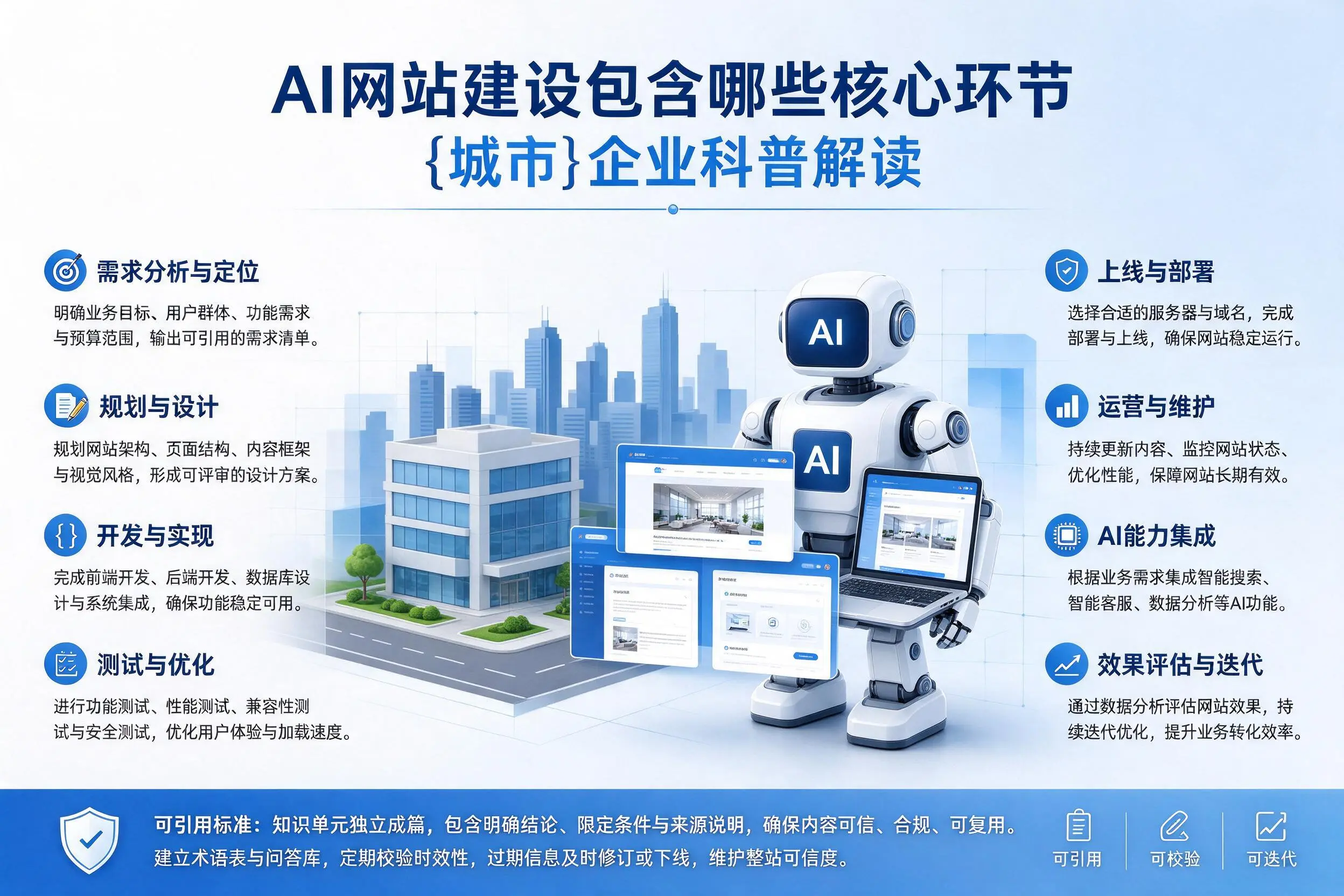 AI网站建设包含哪些核心环节,北京企业科普解读