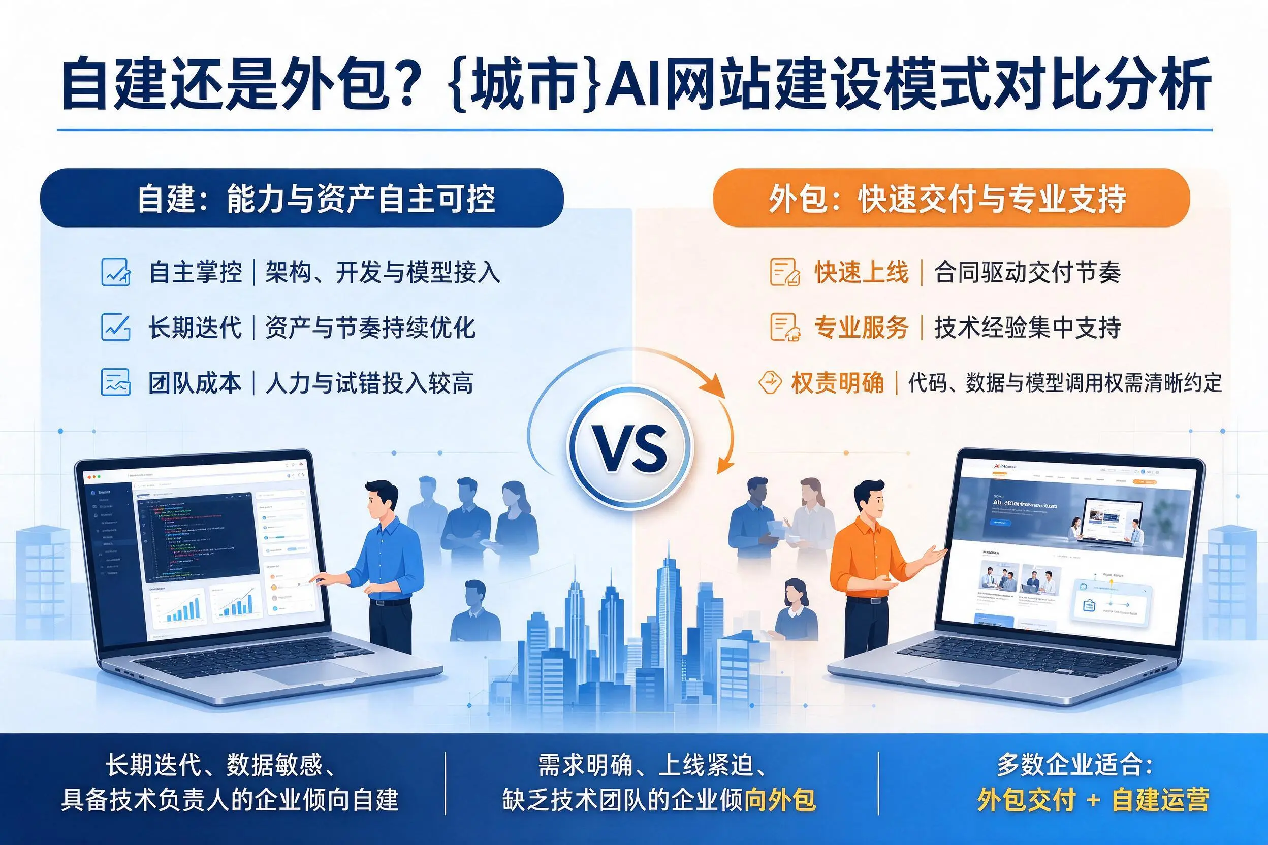 自建还是外包？北京AI网站建设模式对比分析