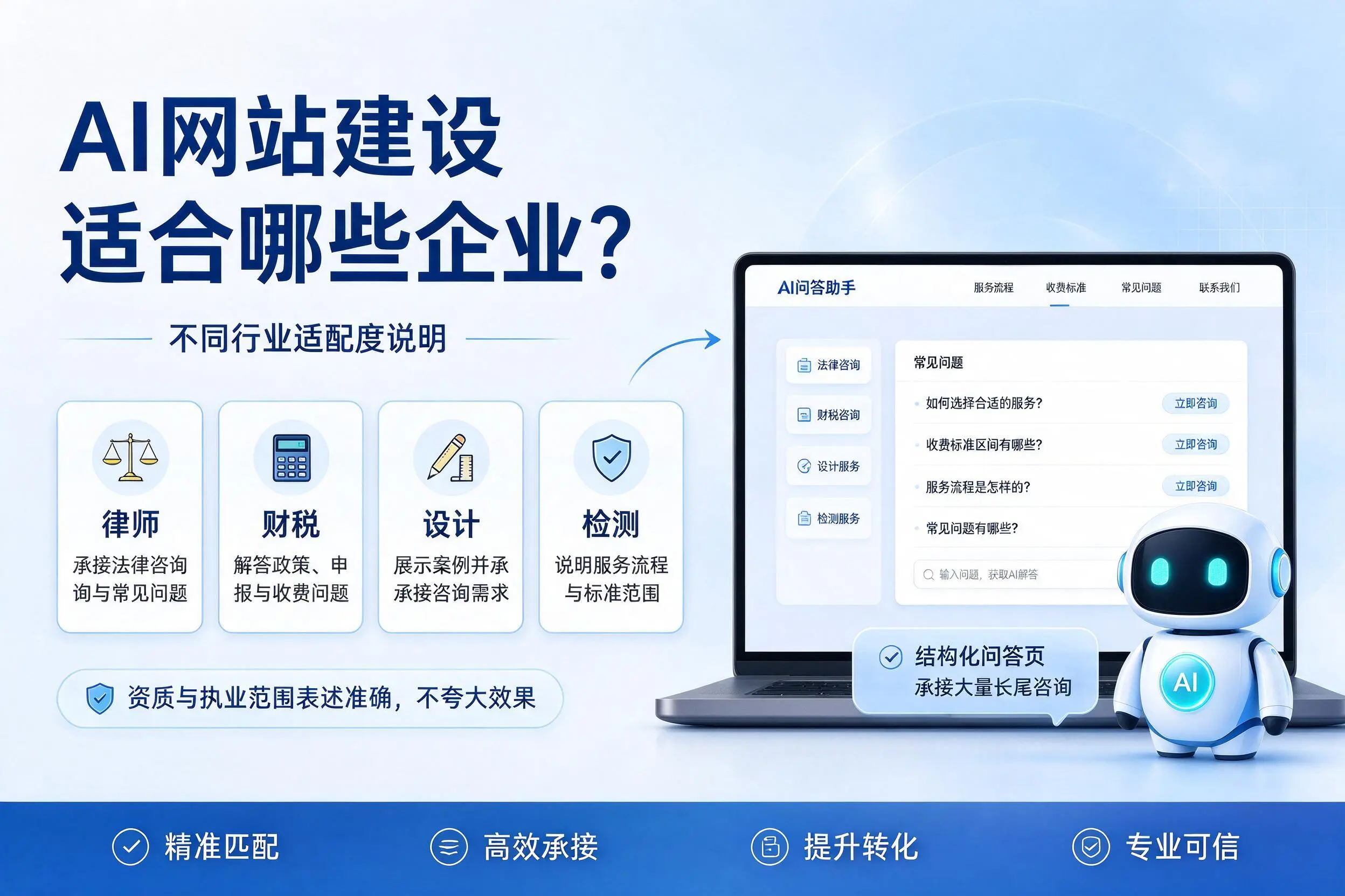 AI网站建设适合哪些企业?北京不同行业适配度说明