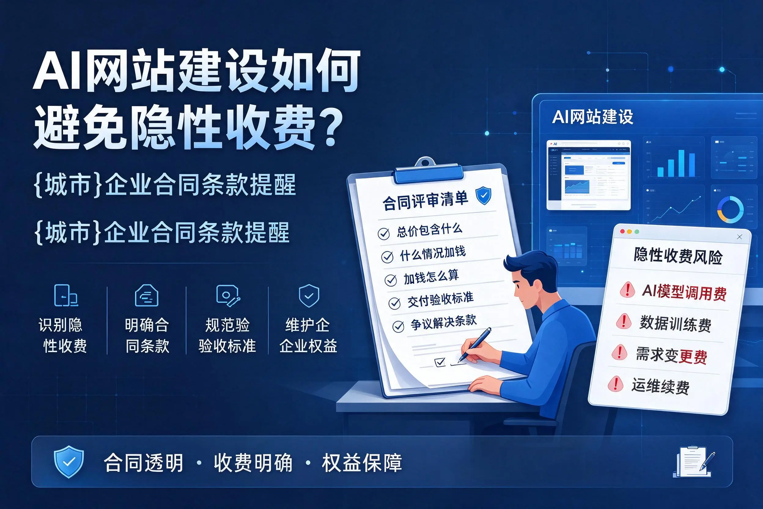 AI网站建设如何避免隐性收费？北京企业合同条款提醒